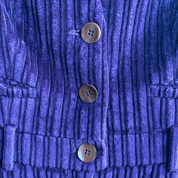 Altuzarra “Carter” corduroy dress royal purple size FR 42 but fits like US 2/4 - Picture 8 of 10